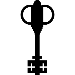 strana forma della chiave icona