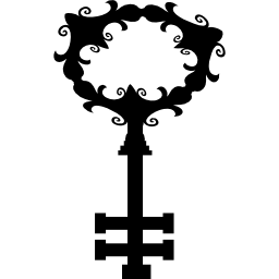 Vintage key design icon