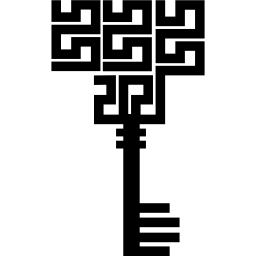 sleutelcomplex ontwerp zoals een labyrint icoon