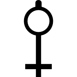 forma de llave similar al símbolo de llave de vida icono