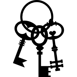 Vintage keys group icon