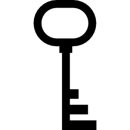 Simple key silhouette icon