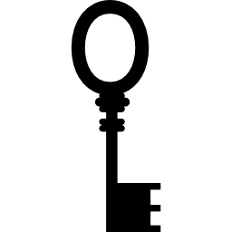 forme de clé ovale Icône