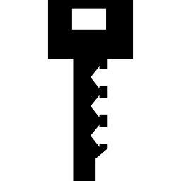 kluczowa czarna prostokątna sylwetka ikona