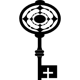 owalny kształt klucza ikona