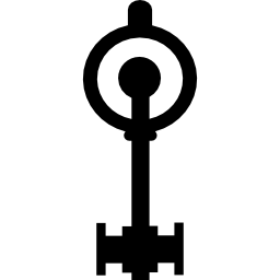 llave con un círculo icono