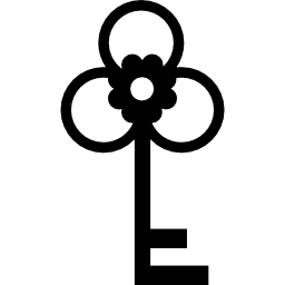 chiave a forma di fiore icona