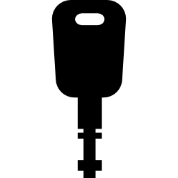 forma de llave moderna negra icono