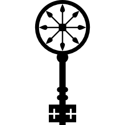 Wheel circular design key icon