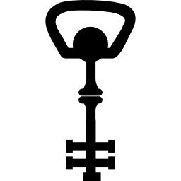 vecchia siluetta dello strumento chiave icona