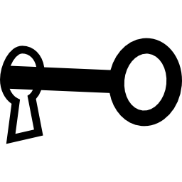 klucz w dziurce od klucza ikona