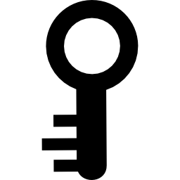 Circular small key shape icon