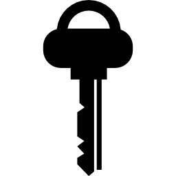 llave nueva forma negra icono