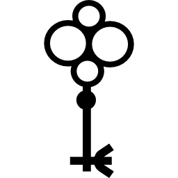 quatro círculos no topo do design chave Ícone