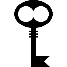 sleutel zwarte vorm icoon