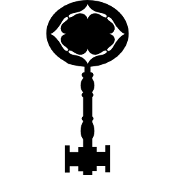 Oval key shape design icon