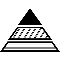 Triangular pyramid graphic icon