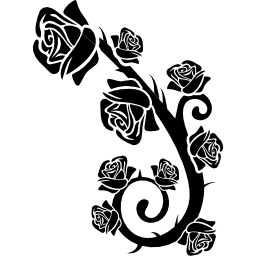 ornamento del ramo delle rose icona