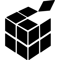 gráfico cubo de quadrados Ícone