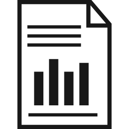 símbolo de página de gráfico de barras icono