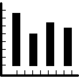 grafico a barre di analisi dei dati icona