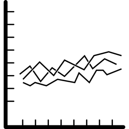 gráfico de múltiplas linhas variáveis Ícone