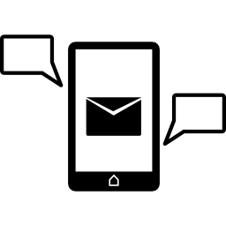 símbolo de dados de texto de telefone celular Ícone