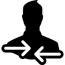 símbolo de intercambio de usuarios icono