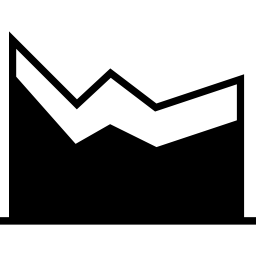 lijndiagram met meerdere variabele punten icoon