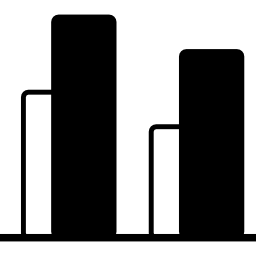 símbolo de interfaz gráfica de barras duales icono