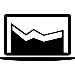 Laptop stream graphic symbol icon