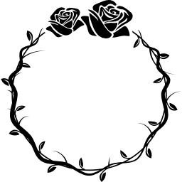 cornice ornamentale fiori circolari icona