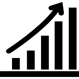 gráfico de aumento de ações Ícone