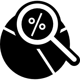 円グラフ分析インターフェイスのシンボル icon