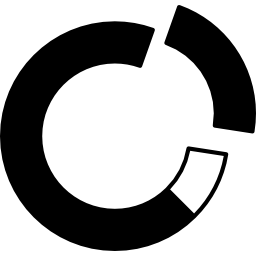 Pie chart circular graphic interface symbol icon