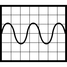 grafico dell'onda sinusoidale icona