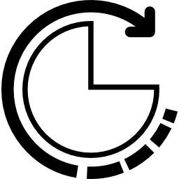 symbole d'interface de graphique à secteurs d'analyse de données Icône