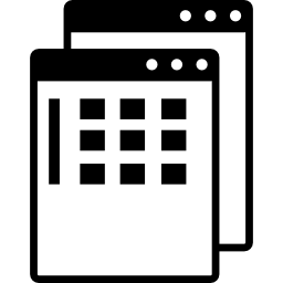 Data windows symbol icon