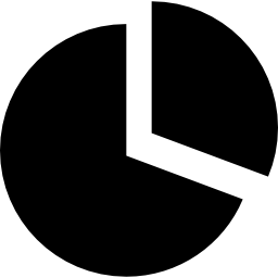 grafico circolare di analisi dei dati icona