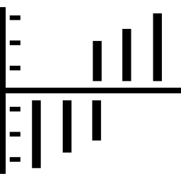 symbol für die grafische benutzeroberfläche mit zwei balken icon