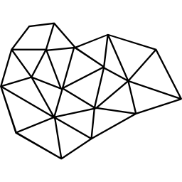 grafico poligonale di triangoli icona