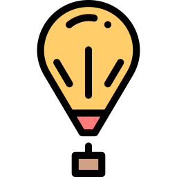 Hot air balloon icon