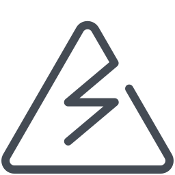 Electric danger sign icon