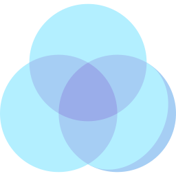 重なり合う円 icon
