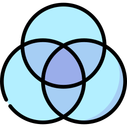 círculos superpuestos icono