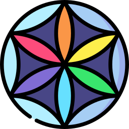 roseta de seis pétalos icono