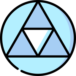triangle en cercle Icône