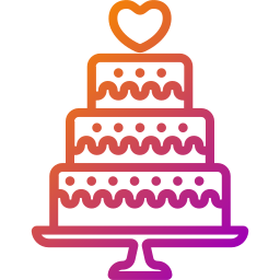 pastel de boda icono