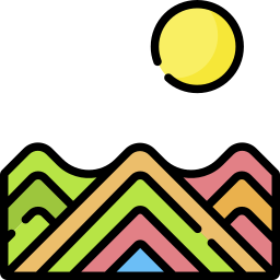 Rainbow mountain icon