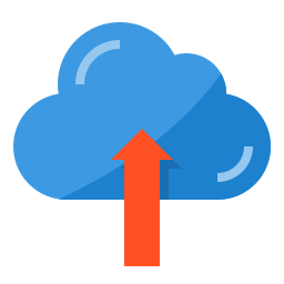 Cloud uploading icon